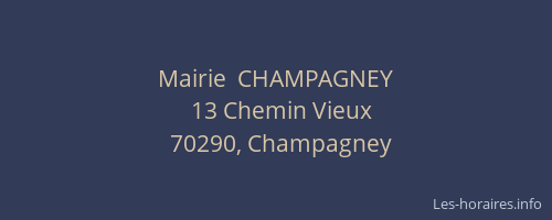 Mairie  CHAMPAGNEY