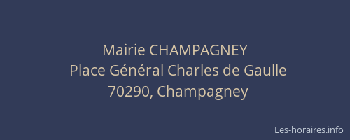 Mairie CHAMPAGNEY