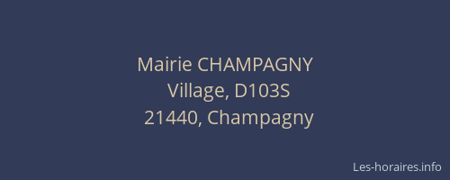 Mairie CHAMPAGNY