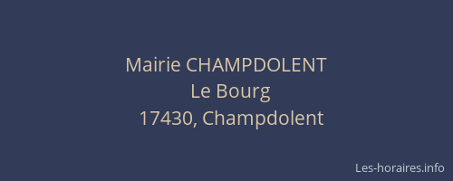 Mairie CHAMPDOLENT