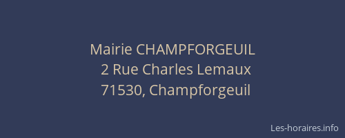 Mairie CHAMPFORGEUIL