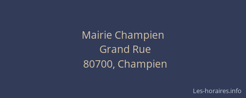 Mairie Champien