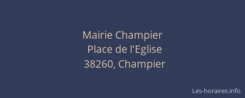 Mairie Champier
