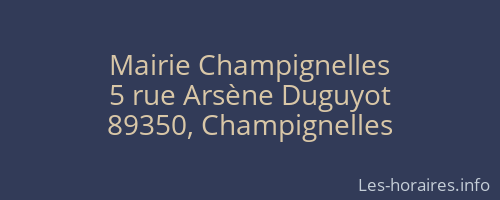 Mairie Champignelles