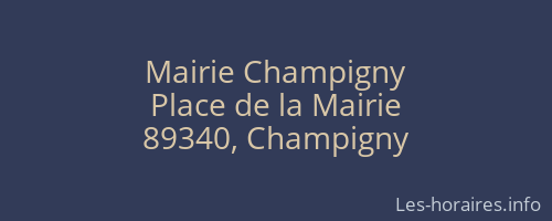 Mairie Champigny