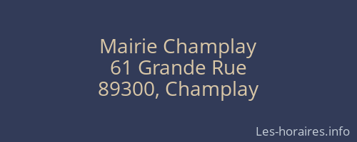 Mairie Champlay