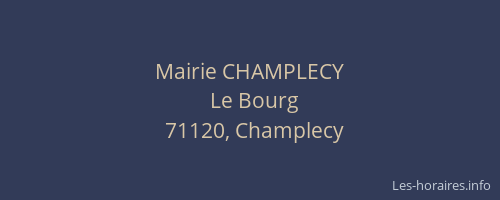Mairie CHAMPLECY