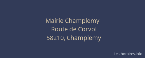 Mairie Champlemy