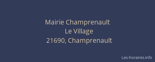 Mairie Champrenault