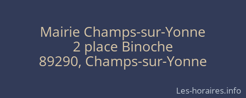 Mairie Champs-sur-Yonne