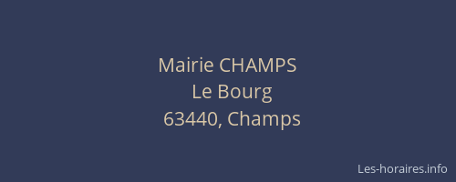 Mairie CHAMPS