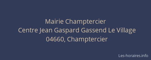 Mairie Champtercier