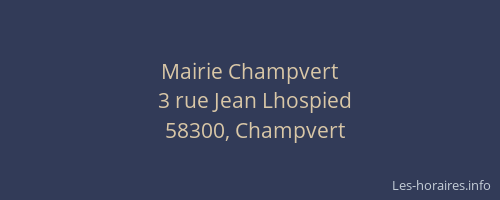 Mairie Champvert