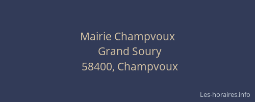 Mairie Champvoux