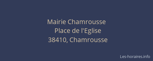 Mairie Chamrousse