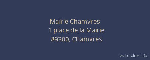 Mairie Chamvres