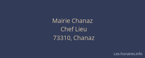 Mairie Chanaz