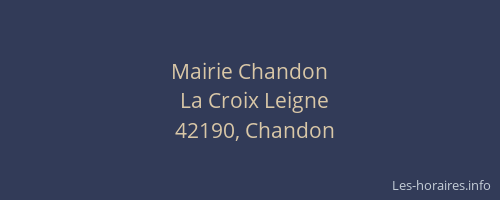 Mairie Chandon