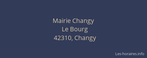 Mairie Changy