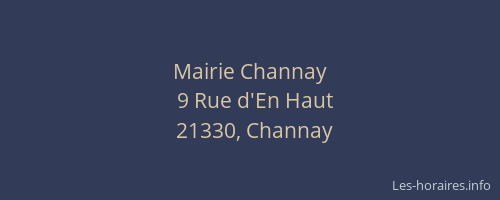 Mairie Channay