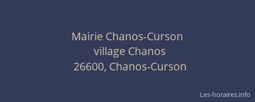 Mairie Chanos-Curson