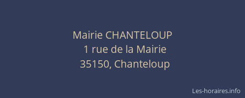 Mairie CHANTELOUP