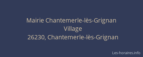 Mairie Chantemerle-lès-Grignan