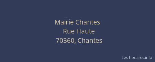 Mairie Chantes
