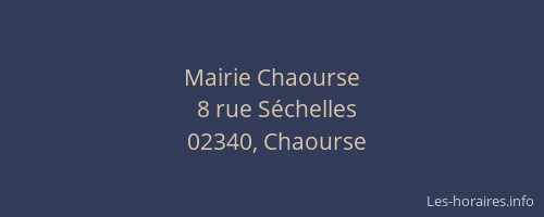 Mairie Chaourse