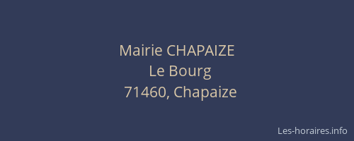 Mairie CHAPAIZE