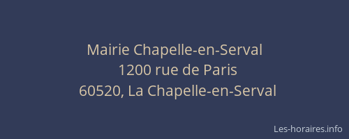 Mairie Chapelle-en-Serval