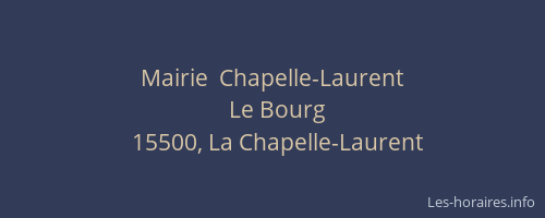 Mairie  Chapelle-Laurent