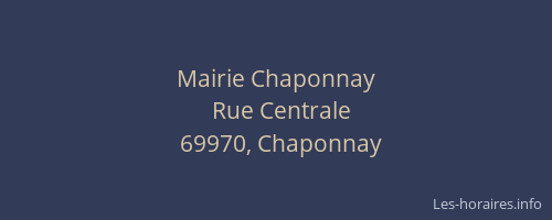 Mairie Chaponnay