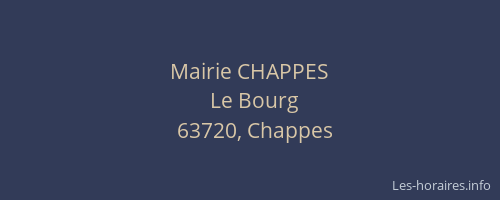 Mairie CHAPPES