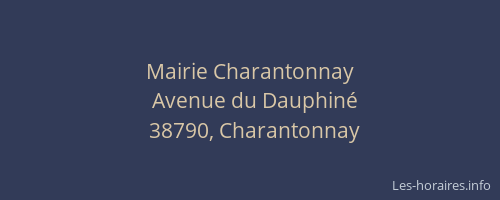 Mairie Charantonnay