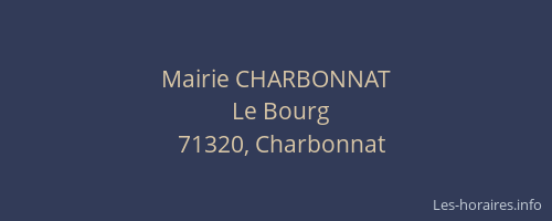 Mairie CHARBONNAT