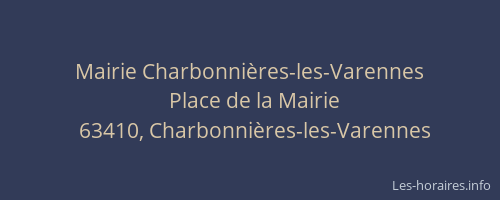 Mairie Charbonnières-les-Varennes