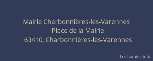 Mairie Charbonni&egrave;res-les-Varennes