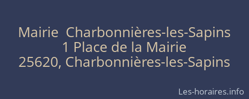 Mairie  Charbonnières-les-Sapins