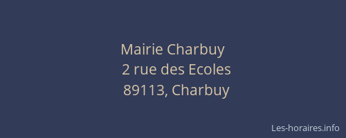 Mairie Charbuy