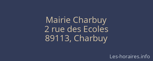 Mairie Charbuy