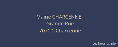 Mairie CHARCENNE