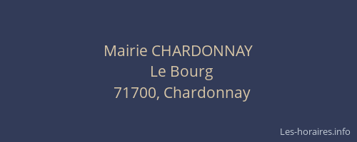 Mairie CHARDONNAY