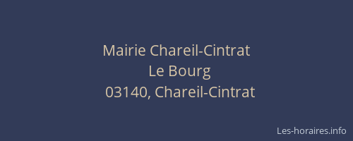 Mairie Chareil-Cintrat