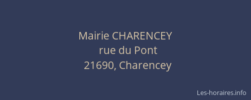 Mairie CHARENCEY