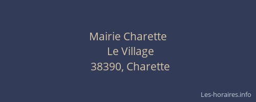 Mairie Charette