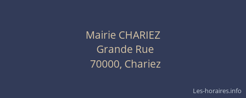 Mairie CHARIEZ