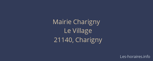 Mairie Charigny