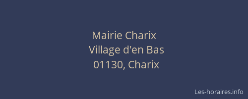 Mairie Charix