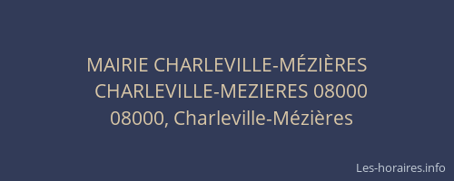 MAIRIE CHARLEVILLE-MÉZIÈRES